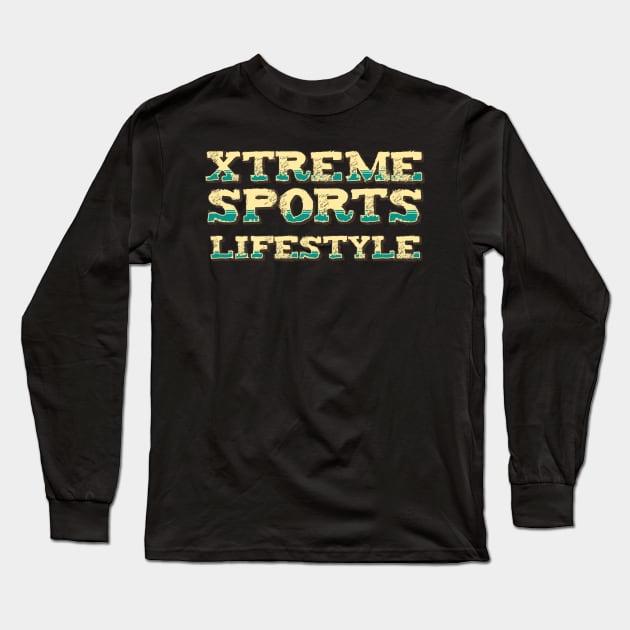 XTREME Sports Lifestyle Extreme Sports Vintage Retro Style Long Sleeve T-Shirt by Naumovski